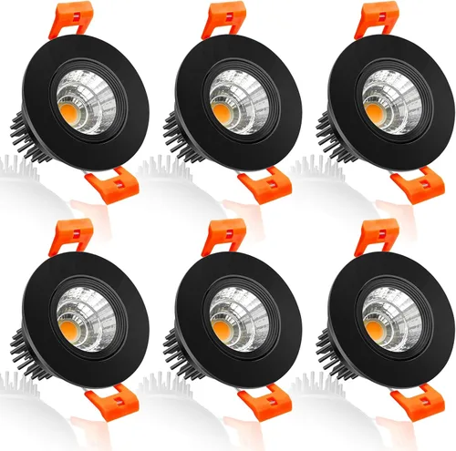 Miniatura 28 de inShareplus Downlight LED de 2 pulgadas, iluminación empotrable de 3 W, regulable, luz blanca cálida de 3000 K, CRI80, luces de techo