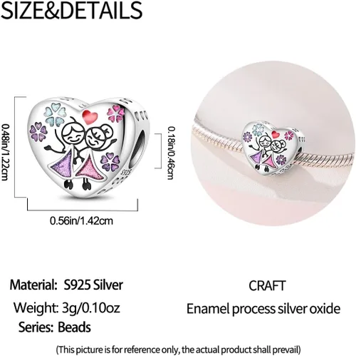Miniatura 64 de LIGHTDOG Abalorios de plata de ley 925 para pulseras Pandora, collares para mujer, cuentas colgantes, cuentas de joyería, regalos para mujeres