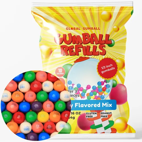Bolas de chicle para máquina de chicles, recarga de chicle de burbuja de 1 lb