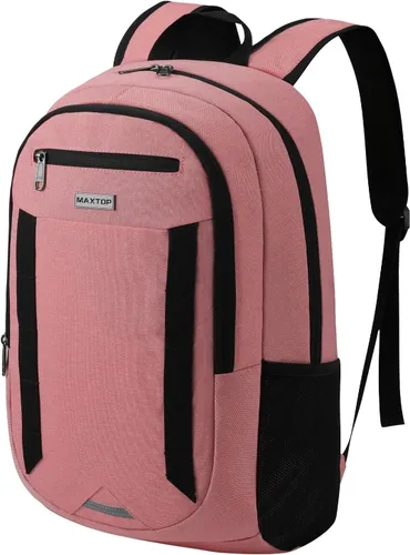 Miniatura 25 de MAXTOP Mochila para computadora portátil de viaje, mochilas de negocios con puerto de carga USB, resistente al agua, mochila para escuela y Negro
