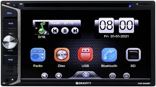 Miniatura 3 de Gravity D920BT - Receptor estéreo de coche de 6.2 pulgadas, 200 vatios, doble DIN 2DIN, pantalla táctil HD con DVD/CD/MP3/FM/USB/SD, compatible