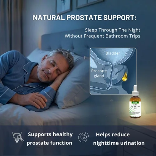 Miniatura 3 de Pure Saw Palmetto Aceite orgánico natural suministro de 60 a 90 días a diferencia de los polvos ineficientes, apoya la salud de la próstata