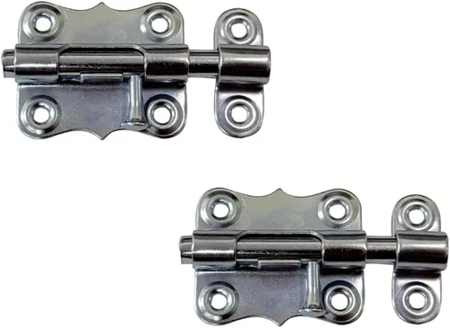 Miniatura 9 de QCAA Deco Perno de barril deslizante de acero duradero, 2 pulgadas, revestimiento negro, paquete de 4, fabricado en Taiwán Recubierto negro (2")