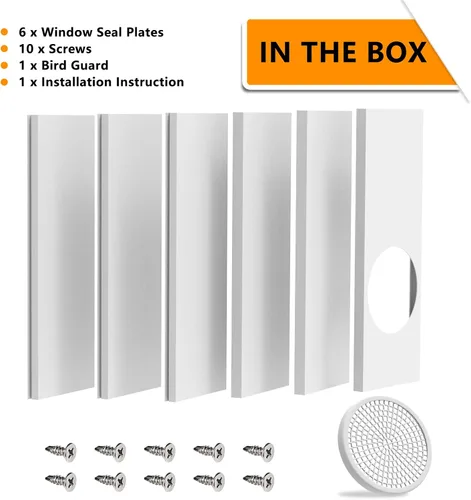 Miniatura 9 de LBG Products Kit de puerta corrediza de aire acondicionado portátil, placas de sellado de longitud ajustable de hasta 90 pulgadas, kit