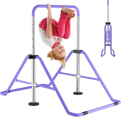 Miniatura 11 de WATBKHE Barra de gimnasia para niños, equipo de gimnasia para el hogar, altura ajustable, barra de entrenamiento de gimnasia, artículos de gimnasia