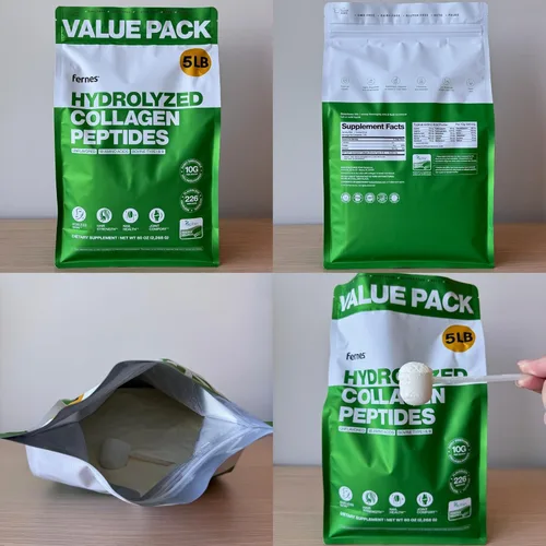 Miniatura 5 de Polvo de colágeno para mujeres y hombres (2.27 kg) Tipo I y III, sin sabor y sin olor, fácil de mezclar, péptidos de proteína hidrolizada Peptan