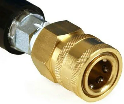 Miniatura 3 de Manguera de lavado a presión de 6000 PSI 3/8 pulgadas x 50 pies, azul, doble trenza de alambre, cubierta resistente resistente, con acopladores