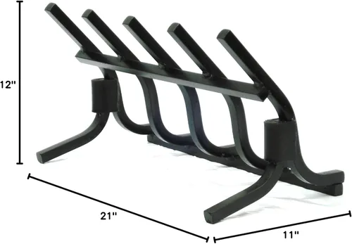 Miniatura 8 de Grate Wall of Fire Rejilla para chimenea modelo S-5 de alta eficiencia sin humo, 21 pulgadas de ancho, 12 pulgadas de alto, 11 pulgadas