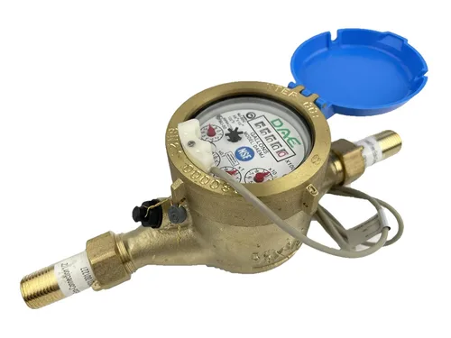 Miniatura 37 de DAE Medidor de agua caliente sin plomo MJ-75R NTEP, acoplamientos NPT de 3/4", salida de pulso, galón