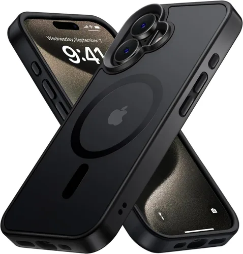 Miniatura 13 de Tigowos Magnetic Guardian - Funda diseñada para iPhone 11 Pro [probada en caídas de grado de 10 pies y compatible con MagSafe] Funda delgada Negro