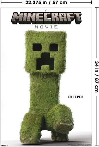 Miniatura 3 de A Minecraft Movie - Póster de pared de la serie Creeper, 34 pulgadas de largo x 22.4 pulgadas de ancho, versión sin marco