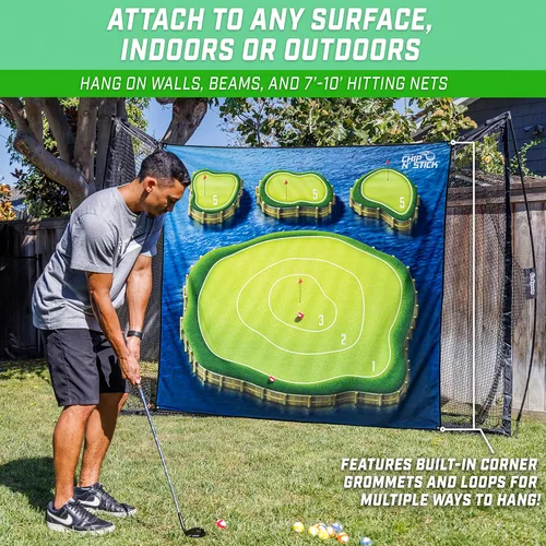 Miniatura 4 de The Original GoSports Chip N' Stick - Choose Classic, Darts or Islands - Giant Golf Games with Balls and Chipping Mat