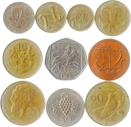 Miniatura 23 de Malta 10 Monedas Mixtas Moneda Maltesa Mils Céntimos Desde 1972