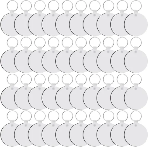 Miniatura 8 de Duufin 120 piezas de llavero de sublimación en blanco rectángulo de transferencia de calor de doble cara MDF tablero llavero en blanco