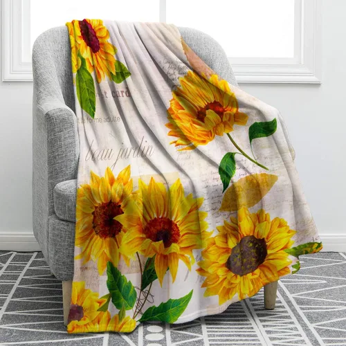 Miniatura 18 de Jekeno Regalos de girasol para mujeres, mamá, manta personalizada con girasol, manta personalizada con nombre, manta de franela personalizada