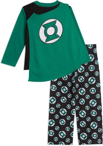 Miniatura 5 de DC Comics Justice League Green Lantern 3 Piece Pajama Set Shirt Pants Cape
