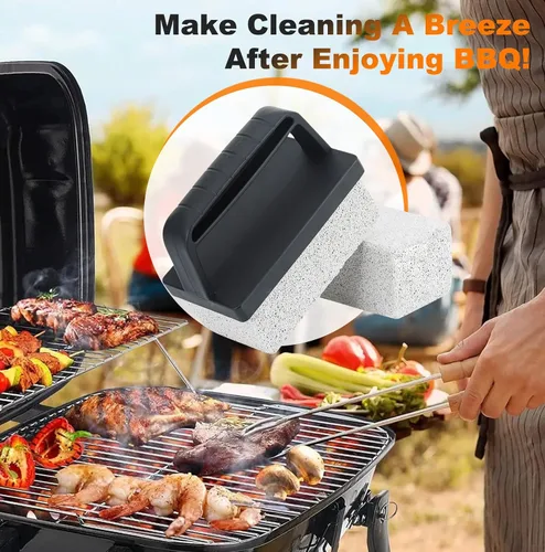 Miniatura 6 de Limpiador de parrilla resistente para Blackstone, ladrillo de limpieza de parrilla con asa, piedra pómez para limpiar parrilla, piscina, fregadero