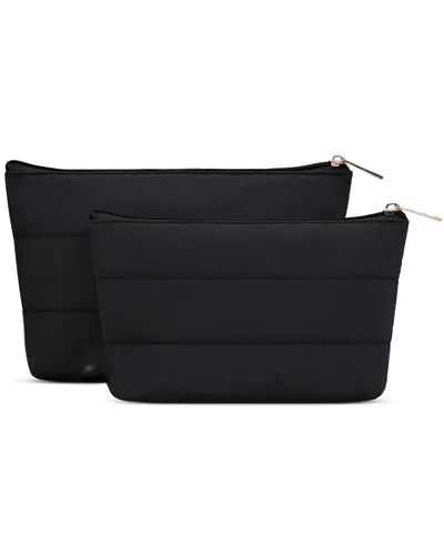 Miniatura 8 de Wandering Nature Bolsa de maquillaje pequeña, paquete de 2 bolsas de cosméticos para bolso, bolsa de maquillaje acolchada acolchada, bonita bolsa