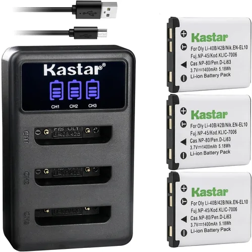 Miniatura 6 de Kastar Cargador de batería LCD triple USB compatible con Slimline Super Slim X8, XS-10, XS-4, XS-40, XS-400, XS-4000, XS-7, XS-70, XS-8, XS-80