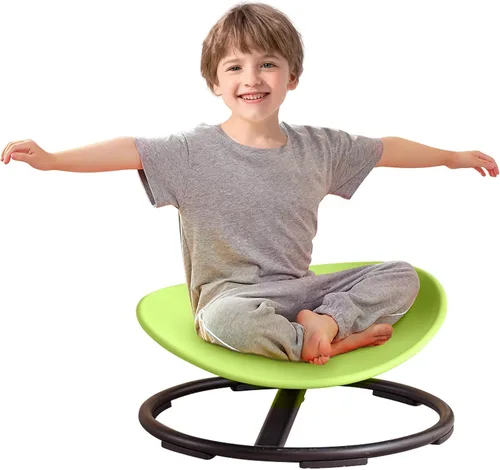 Miniatura 10 de Silla giratoria sensorial para niños con autismo de 3 años en adelante, silla giratoria para sentarse y girar para niños con TDAH, sillas