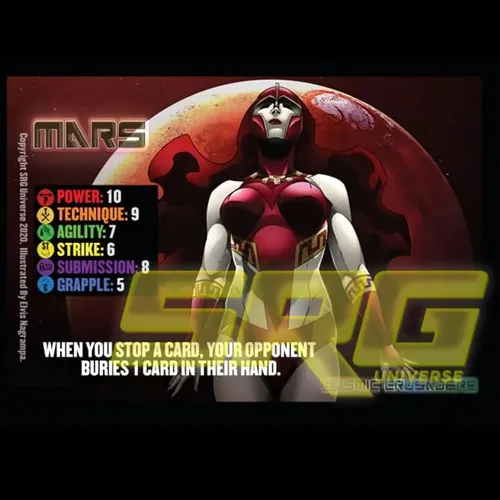 Miniatura 2 de GTS Distribution Supershow Cosmic Crusader: Mars - Juego de cartas y dados de lucha libre. Baraja de estructura SRG. Edades 12+, 2-6 jugadores