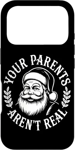 Miniatura 29 de Your Parents Aren’t Real Santa Humor Holiday Festive Cartoon Case for iPhone XR