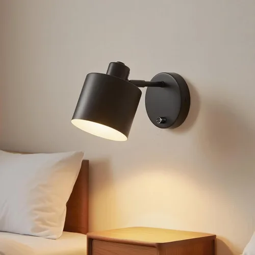 Miniatura 7 de LIGHTESS Aplique de pared con interruptor, apliques de pared de granja con atenuador de encendido y apagado, luces de pared industriales negras