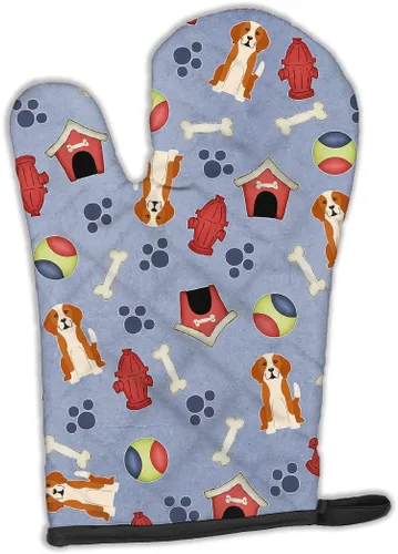 Miniatura 35 de Caroline's Treasures BB2732OVMT Dog House Collection Border Collie - Guante de horno grueso resistente al calor para sartenes calientes y horno