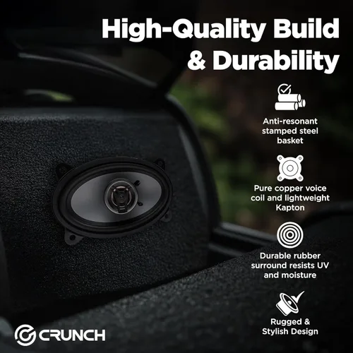 Miniatura 3 de Crunch Altavoces CS46CX serie CS (4" x 6", coaxial, 250 vatios máx.)