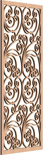 Miniatura 32 de 9 3/8"W x 24 3/8"H x 1/4"T Marilla Decorativos Paneles de Pared de Madera Calado, Abedul