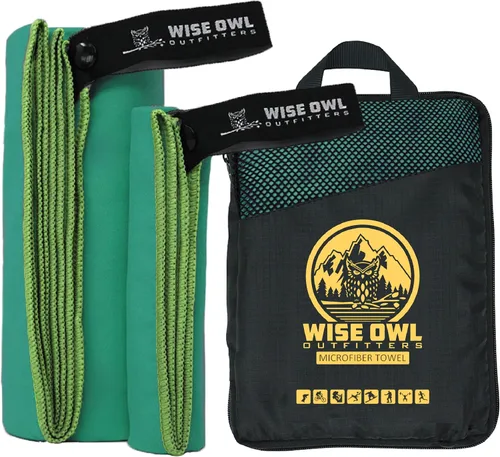 Miniatura 16 de Wise Owl Outfitters Microfiber Camping Towel - Quick Dry Towel for Travel, Backpacking, Hiking, Beach, Gym & Yoga - Compact, Fast Drying &