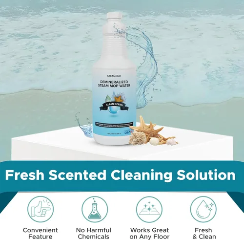 Miniatura 2 de Steam & Go Agua Desmineralizada - Limpiador Multisuperficie, Sin PVC Listo para Usar para Trapeadores y Vaporizadores de Piso - Ideal