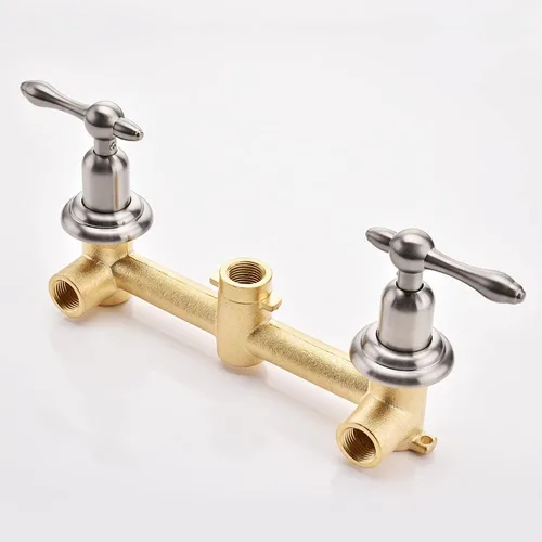 Miniatura 8 de sumerain Grifo de bañera de montaje en pared, relleno de bañera de níquel cepillado, centro de 8 pulgadas