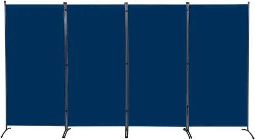 Miniatura 12 de CHOSENM Divisor de pared, 4 paneles divisores de habitación y pantallas de privacidad plegables con pies de soporte más anchos, pantalla de Gris