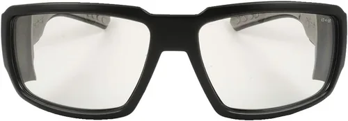 Miniatura 2 de BOMBER Gafas de Seguridad Transparentes para Hombres, Marco Negro Mate con Lente de Seguridad Transparente de Policarbonato Cumple con z87 BG101