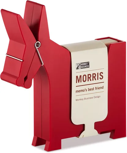 Soporte para notas de la marca Monkey Business en forma de burro. Todos los mensajes del escritorio en un solo lugar, con el diseño en negro de