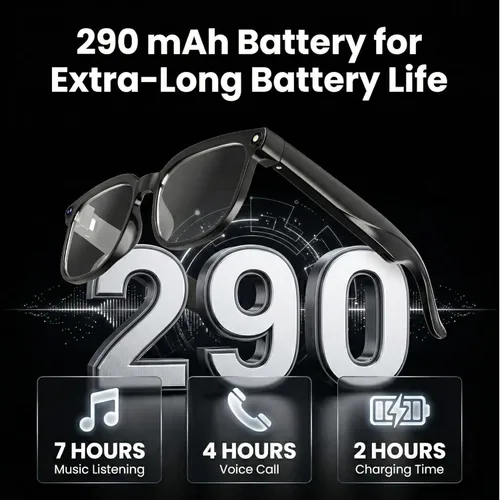 Miniatura 7 de Gafas Inteligentes AI con Cámara 4K, Grabación de Video. Bluetooth para Hombres y Mujeres - Gafas de Grabación Manos Libres con Audio, Tecnología