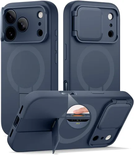 Miniatura 11 de SURITCH - Funda para iPhone 17 Pro Max con cubierta de control de cámara, cubierta para cámara y soporte ajustable, compatible con MagSafe, a prueba