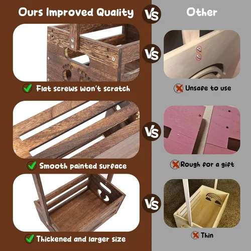 Miniatura 6 de Cesta de regalo para baby shower, caja de madera, letras de madera personalizadas y perchas para ropa recién nacido, regalos para bebés, niñas