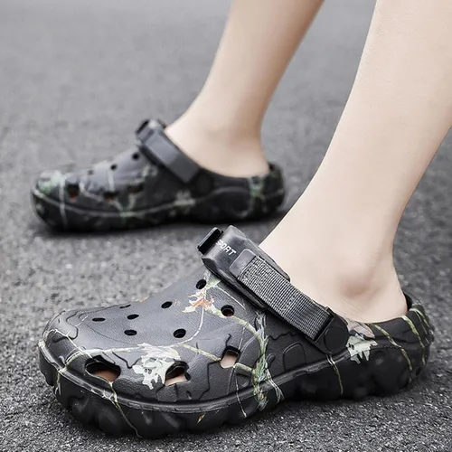 Miniatura 2 de SECHRITE - Zuecos deportivos para hombre, sandalias para deportes al aire libre, zapatos de agua para la playa, sandalias ligeras y cómodas