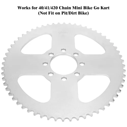 Miniatura 8 de YOXUFA Go Kart Sprocket 48t # 40/41/420 Piñón de transmisión trasera de cadena con 2-1/8 "2.126 in de diámetro para Mini Bike Go Kart Carros 8