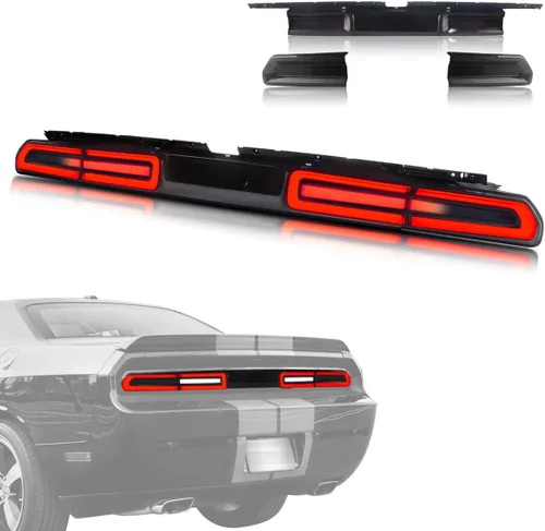 Miniatura 10 de VLAND - Luces traseras LED completas para Dodge Challenger Coupé 3ª generación 2008 2009 2010 2011 2012 2013 2014, con montaje de lámparas traseras