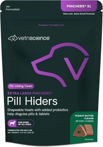 Miniatura 12 de VETRISCIENCE Pinchers extra grandes, píldoras masticables no grasosas con probióticos para perros, píldoras de disfraz, cápsulas y tabletas, suaves
