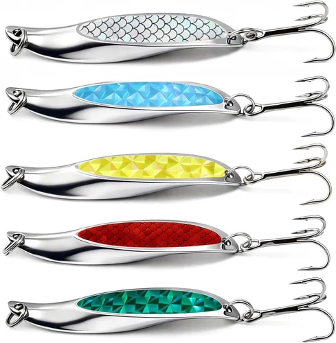 Miniatura 8 de Señuelo de cucharas de pesca, señuelos de trucha, señuelos de lubina, señuelos giratorios, cucharas de pesca, señuelos de pesca duros, anzuelos