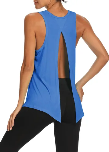 Miniatura 3 de Bestisun - Camiseta de tirantes para mujer con espalda abierta, para entrenar.