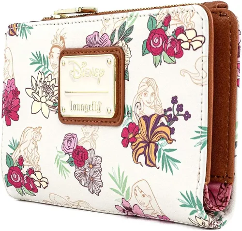 Miniatura 2 de Loungefly Disney Princesses - Cartera de piel sintética floral, Multi