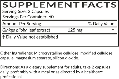 Miniatura 7 de Futurebiotics Ginkgo Biloba Extra Strength Apoya la función cerebral y soporte de memoria, 120 cápsulas vegetarianas