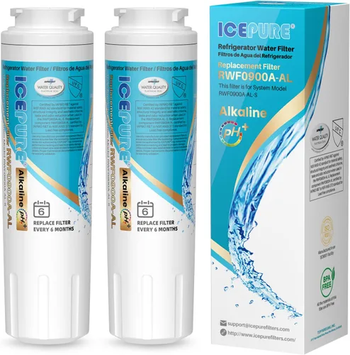 ICEPURE Filtro de agua alcalino UKF8001 de repuesto para refrigerador Whirlpool EDR4RXD1, EveryDrop Filter 4, Maytag UKF8001, 4396395, UKF8001P,