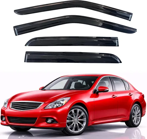 Miniatura 86 de KPY Visor de ventana compatible con Hyundai Tucson 2021-2025, 4 piezas de deflector de ventilación para ventana lateral, estilo Mugen, protector