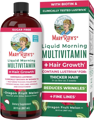 Miniatura 12 de MaryRuth Organics Multivitamínico líquido+crecimiento del cabello Biotina 10000mcg Suplemento para el crecimiento del cabello Lustriva
